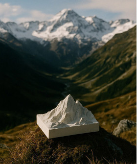 Горы Саяны, сувенир из гипса, цвет в ассортименте