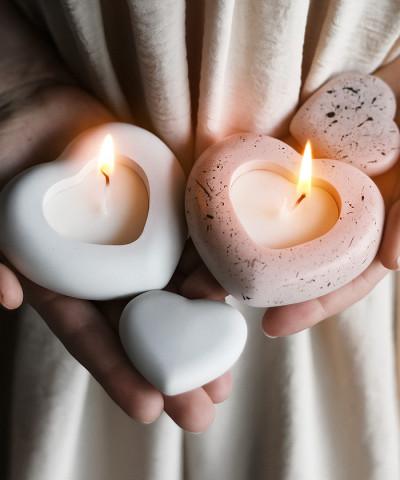 Свеча "Сердечко", 1шт., d9 см