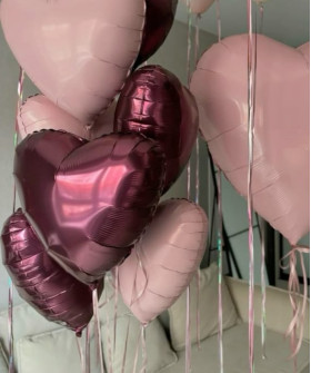 Шар фольга Сердце 18" Вишневый